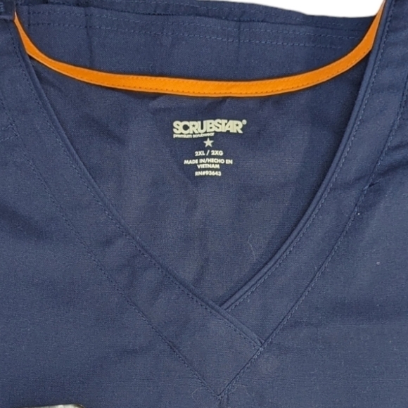 SCRUBSTAR Women's Core‎ Essentials Stretch V-Neck Scrub Top WM01T893 2XL New - Picture 7 of 9